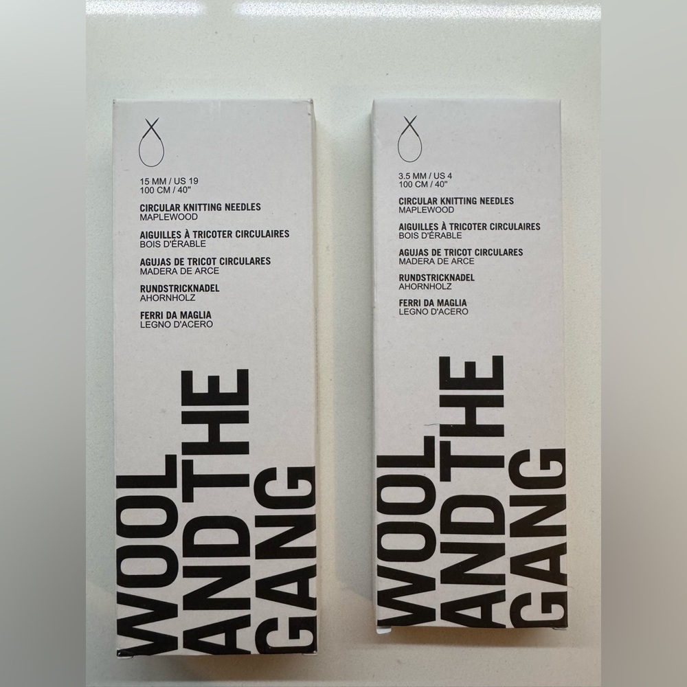 Wool and the Gang circular needles in maple wood x 2